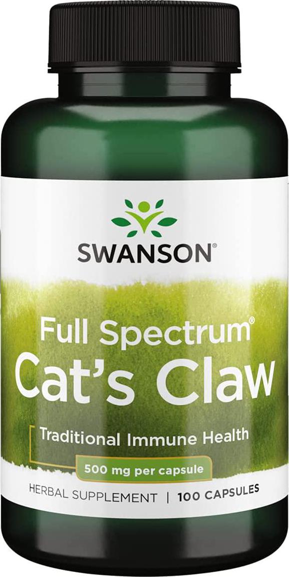 Swanson Cat's Claw 500 Milligrams 100 Capsules