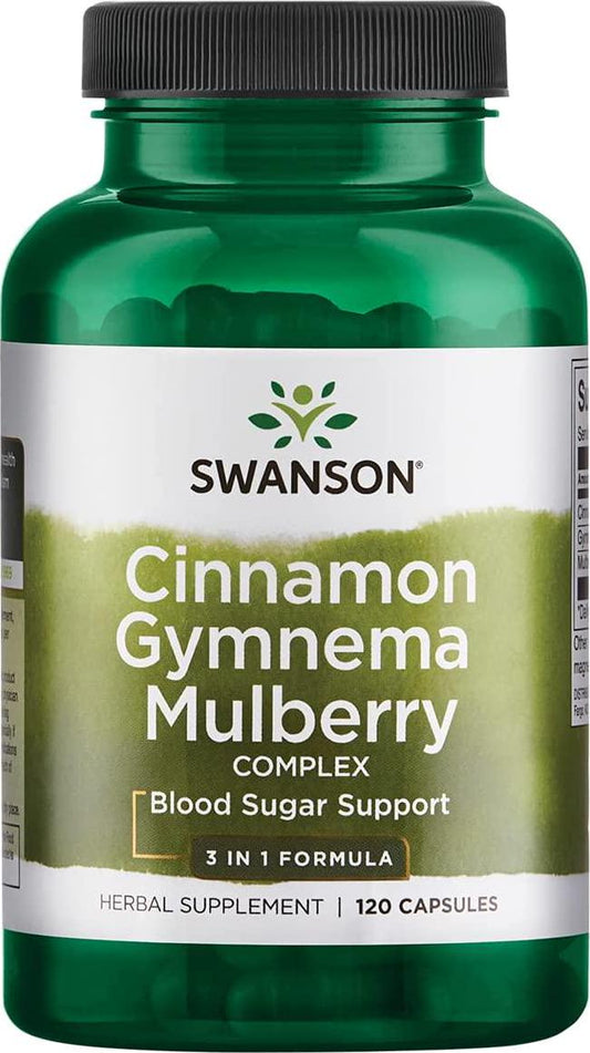 Swanson Cinnamon Gymnema Mulberry Complex 120 Caps