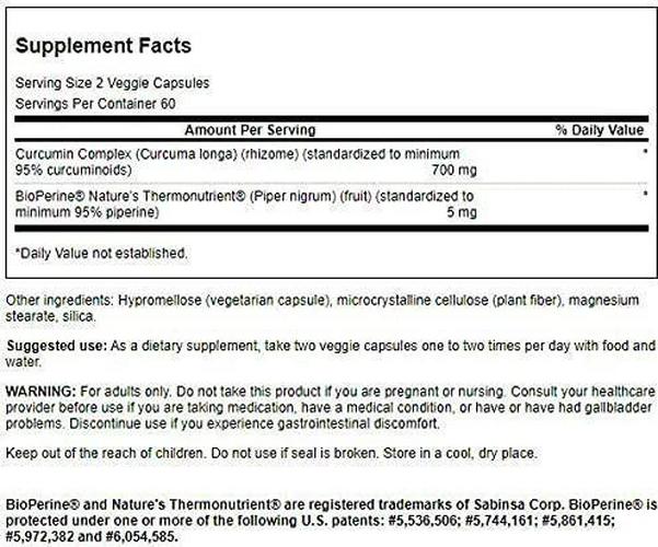 Swanson Curcumin Complex 350 mg 120 Veg Caps