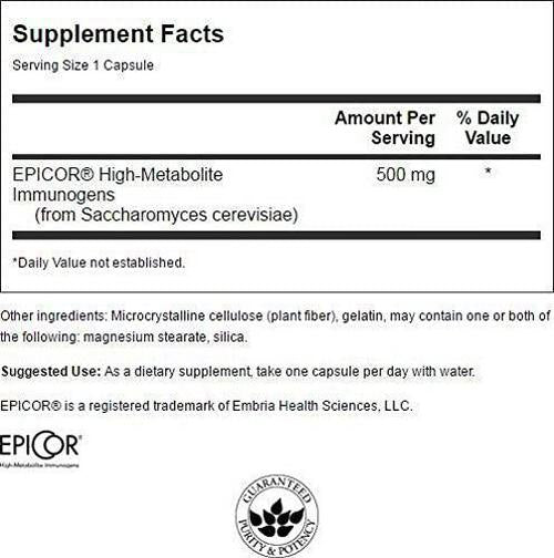 Swanson Epicor High-Metabolite Immunogens Capsules, 500 mg, 30-Count