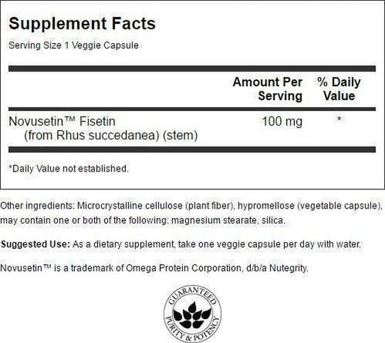 Swanson Fisetin 100 Milligrams 30 Veg Capsules