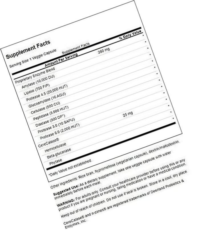 Swanson Full Spectrum N-Zimes 90 Veg Capsules Enzyme