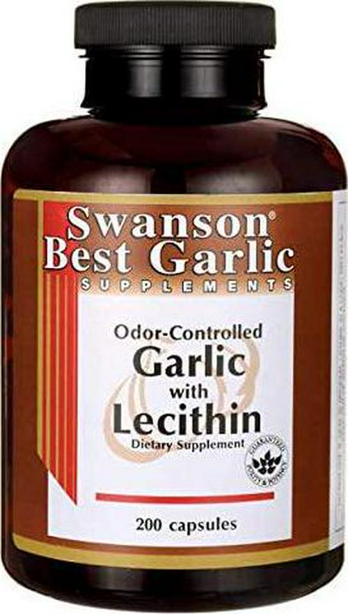 Swanson Garlic with Lecithin 600/380 Milligrams 200 Capsules