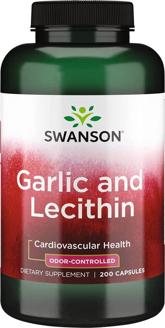 Swanson Garlic with Lecithin 600/380 Milligrams 200 Capsules