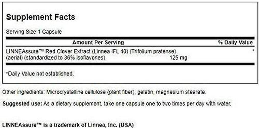 Swanson Herbs Hi-Potency Red Clover Extract (125mg, 60 Capsules)