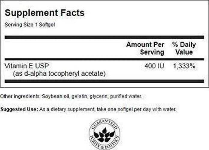 Swanson Natural Vitamin E 400 Iu (268 Milligrams) 100 Sgels