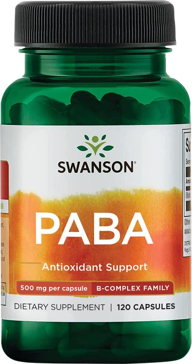 Swanson Paba 500 Milligrams 120 Capsules