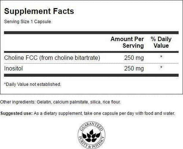 Swanson Premium Choline and Inositol 250mg 250 Capsules