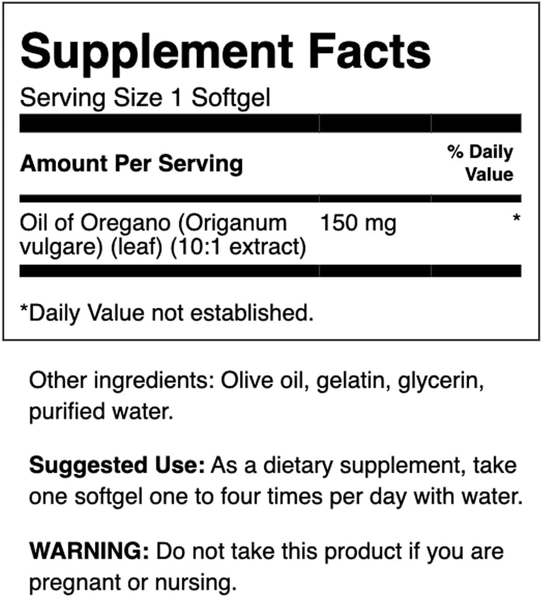 Swanson Premium Oregano Oil 150 mg 120 Softgels