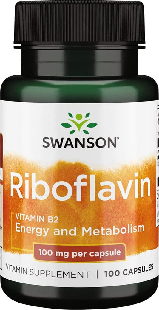 Swanson Premium Vitamin B-2 100mg 100 Capsules