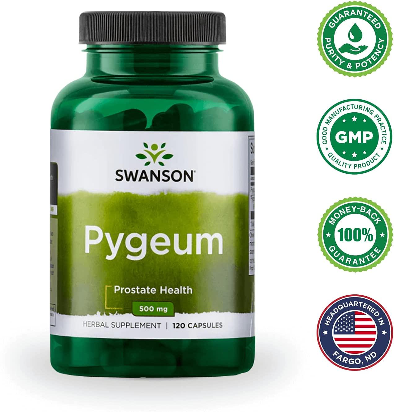 Swanson Pygeum - Herbal Supplement Promoting Male Prostate Health, Bladder, and Urinary Tract Health Support - Men's Health Supplement - (120 Capsules Each, 400 mg)