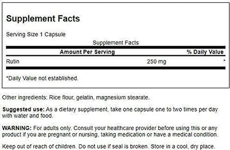 Swanson Rutin 250 Milligrams 250 Capsules