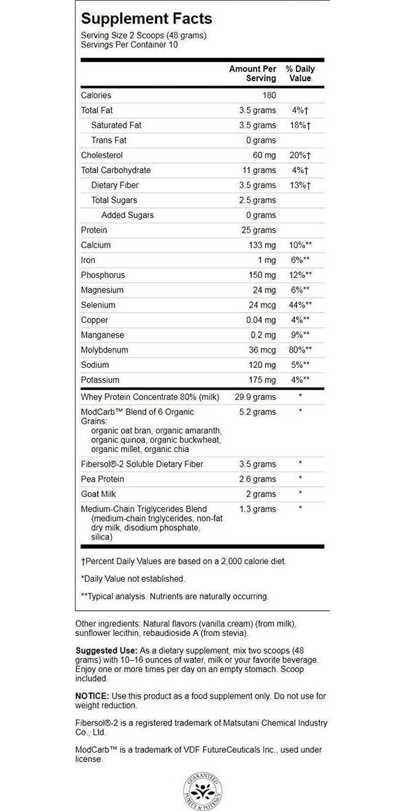 Swanson Senior Muscle Retention Protein Powder Vanilla 1.06 lb (480 g) Pwdr