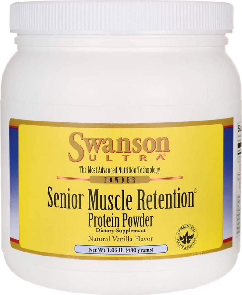 Swanson Senior Muscle Retention Protein Powder Vanilla 1.06 lb (480 g) Pwdr