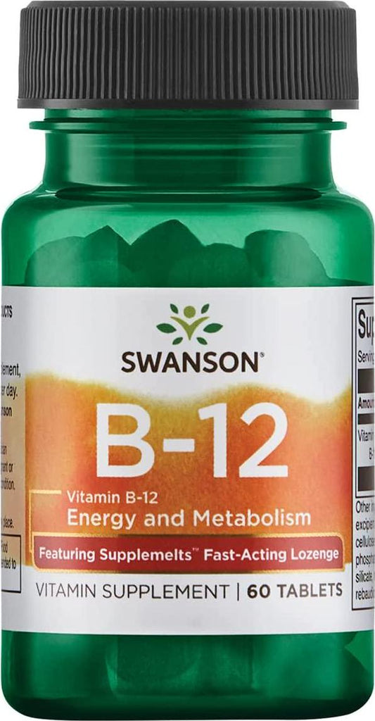 Swanson Supplemelts Sublingual Vitamin B-12 5 Milligrams 60 Tabs