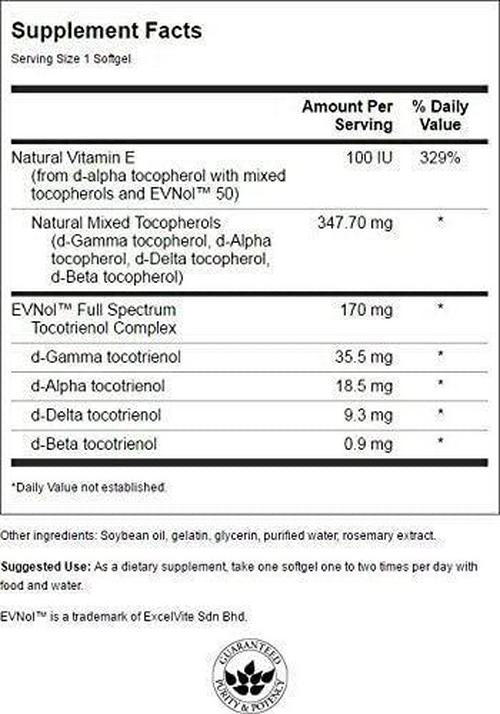 Swanson Ultra Full Spectrum E with Tocotrienols 120 Softgels