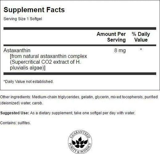 Swanson Ultra High Potency Astaxanthin 8mg 30 Softgels