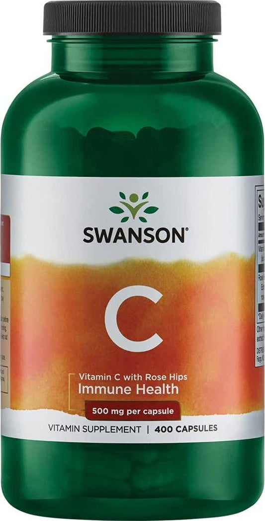 Swanson Vitamin C with Rose Hips 500 Milligrams 400 Capsules