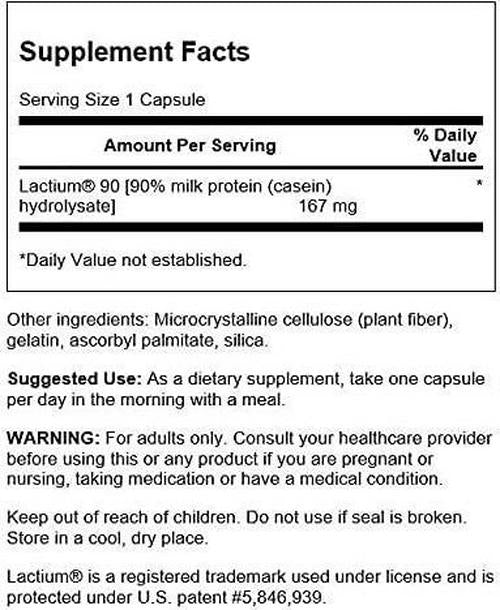 Swanson Women's Anti-Stress Formula (Lactium) 167 Milligrams 60 Capsules