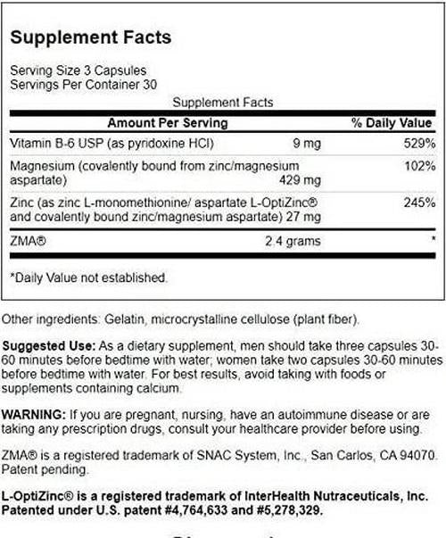 Swanson ZMA 90 Capsules