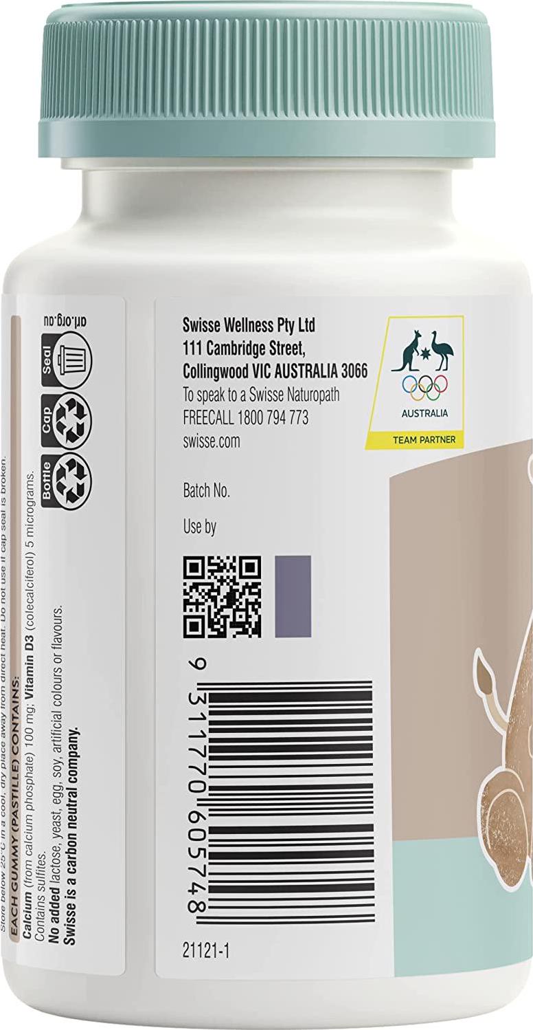 Swisse Kids Bone Health Gummies, 60 Gummies