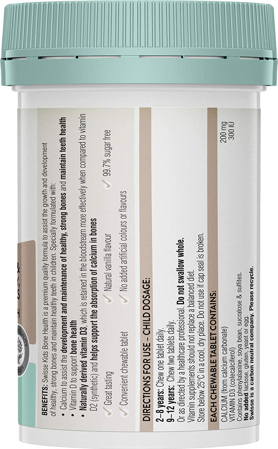 Swisse Kids Bone Health, 60 Tablets