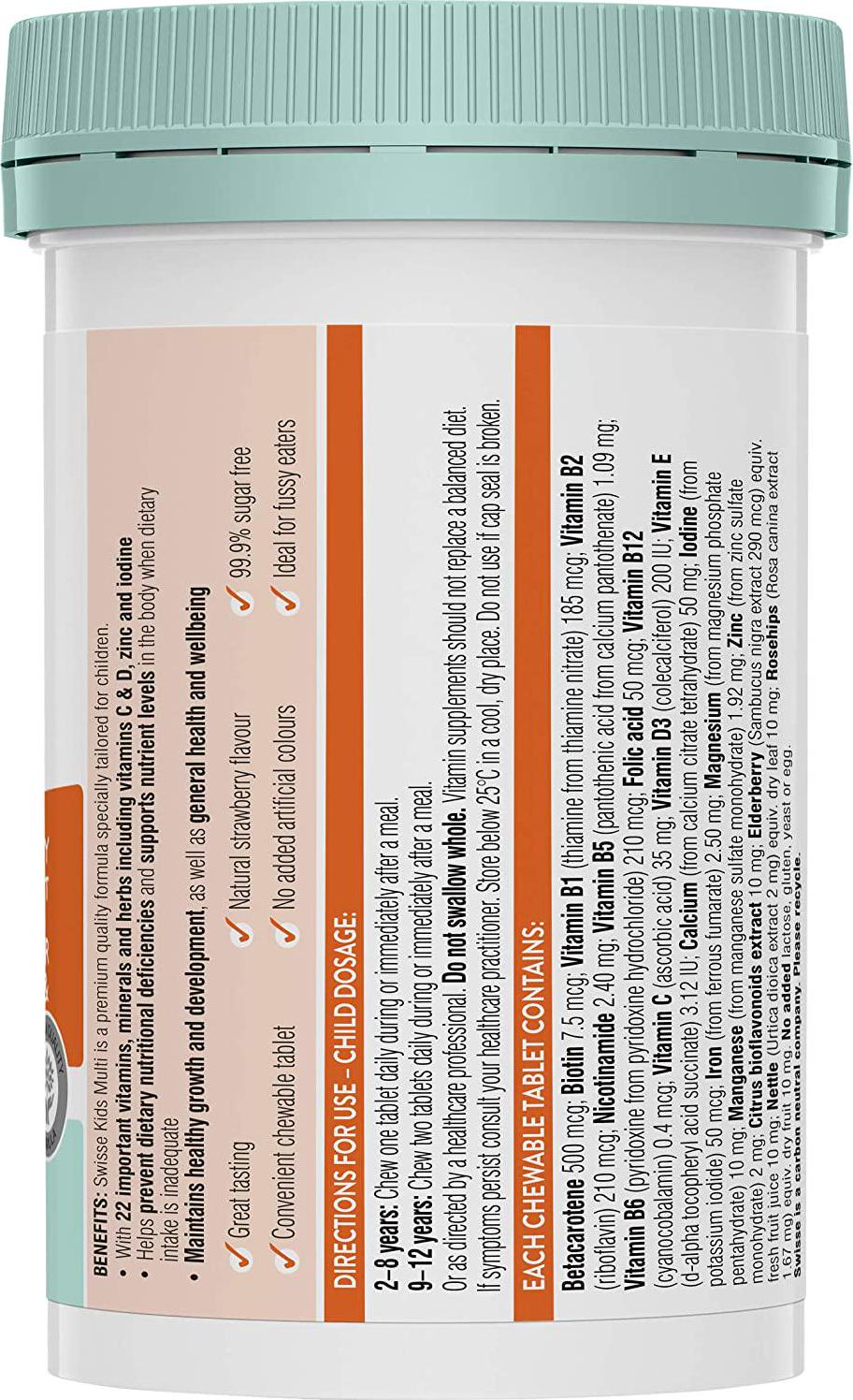 Swisse Kids Multi 60 Tablets, Banana