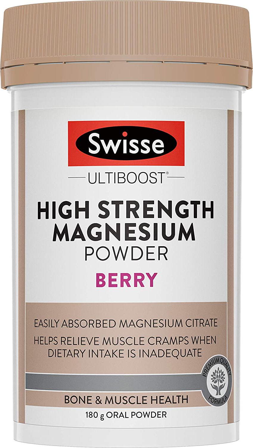 Swisse Swisse UB HS Magnesium Powder Berry 180G, 0.223 kilograms