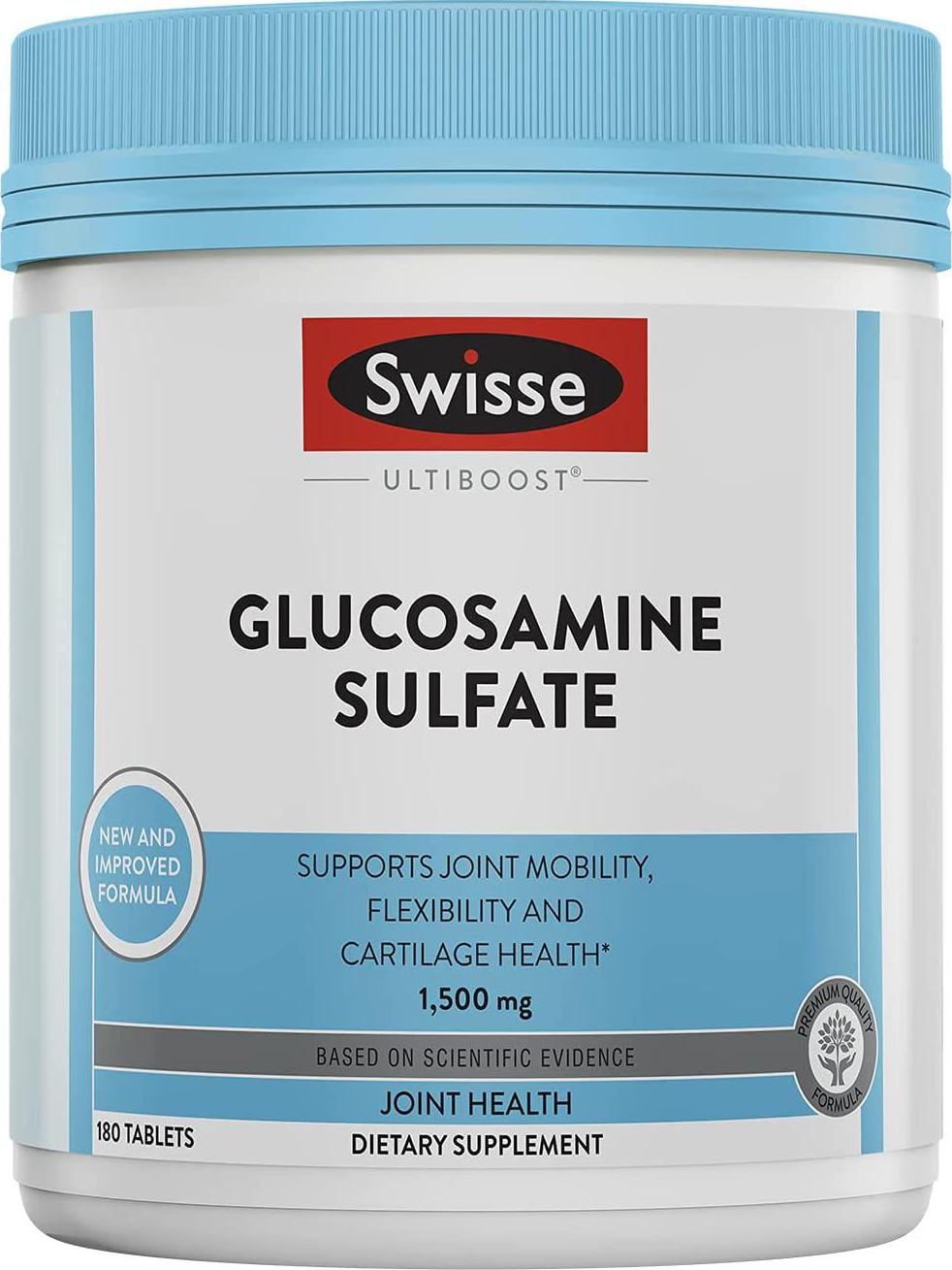 Swisse Ultiboost Glucosamine Sulfate | Supports Joint Mobility and Cartilage Health | 1500 mg, 180 Tablets