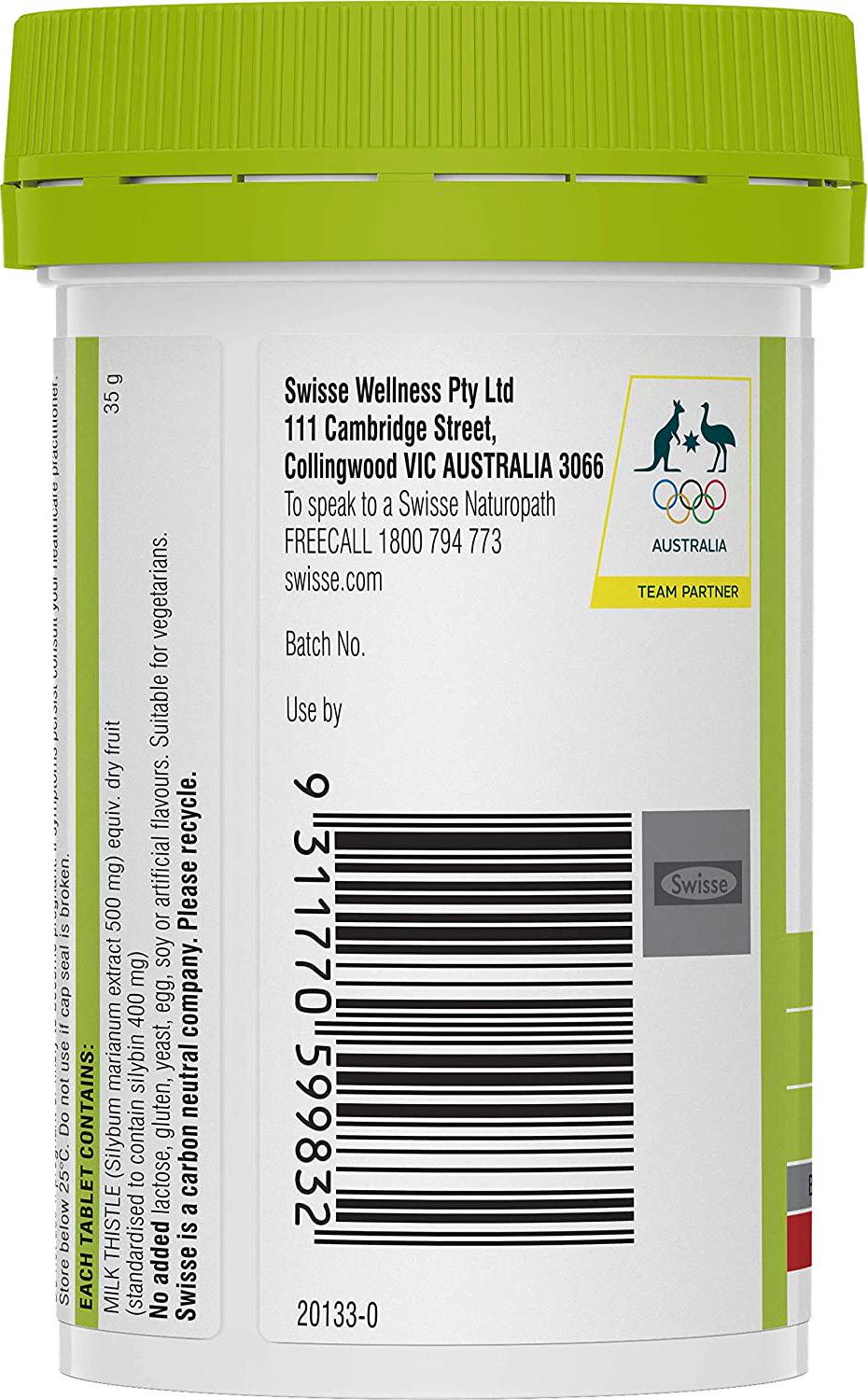 Swisse Ultiboost High Strength Milk Thistle 35000Mg 60 Tablets