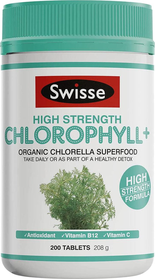 Swisse Ultiboost High Strength Organic Chlorophyll+ 200 Tablets