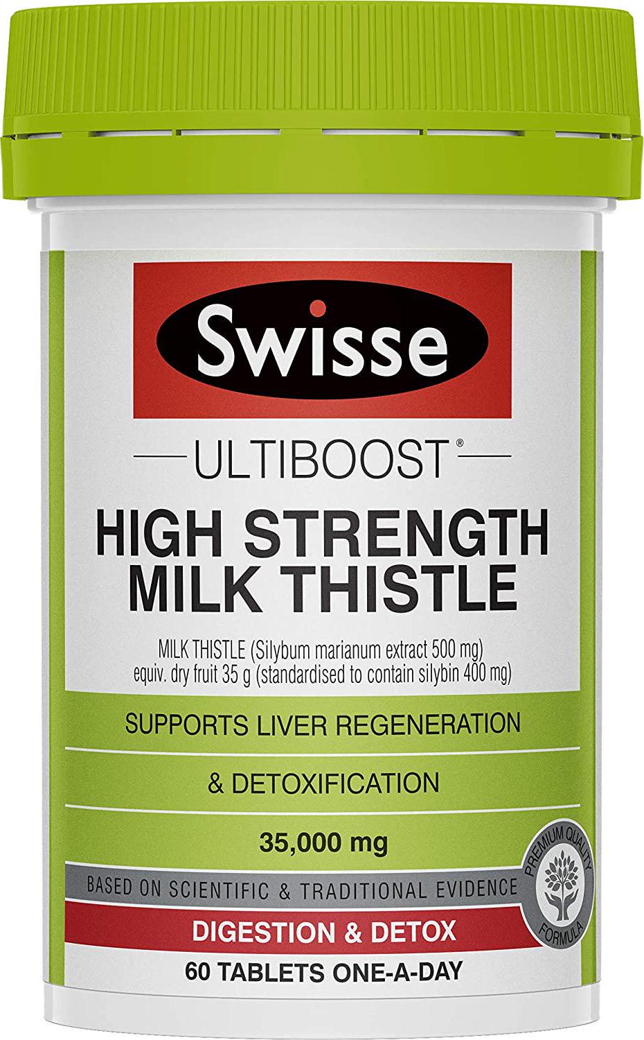 Swisse Ultiboost High Strength Milk Thistle 35000Mg 60 Tablets