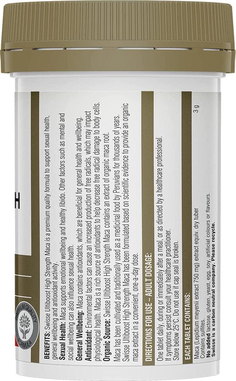 Swisse Ultiboost High Strength Maca 60 Tablets