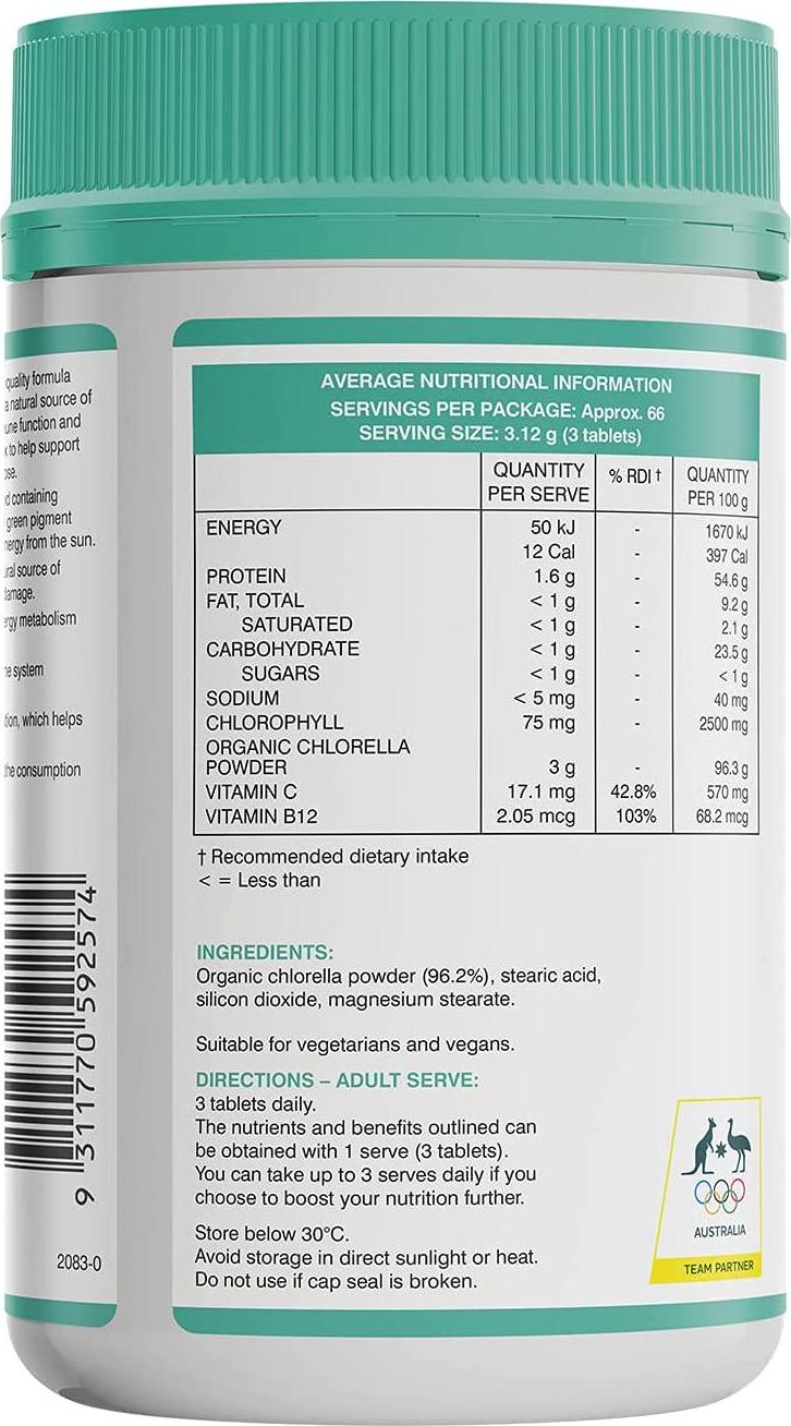 Swisse Ultiboost High Strength Organic Chlorophyll+ 200 Tablets