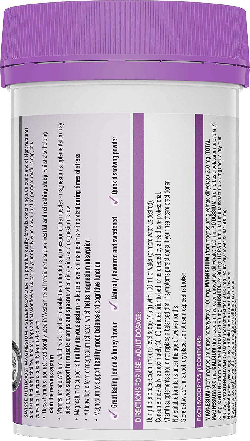 Swisse Ultiboost Magnesium + Sleep Powder 180g