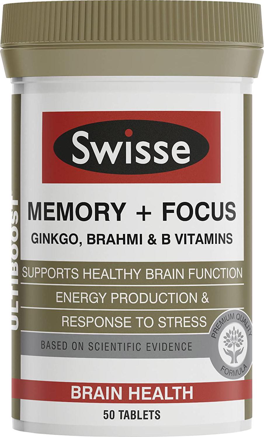 Swisse Ultiboost Memory + Focus, 50 Tablets