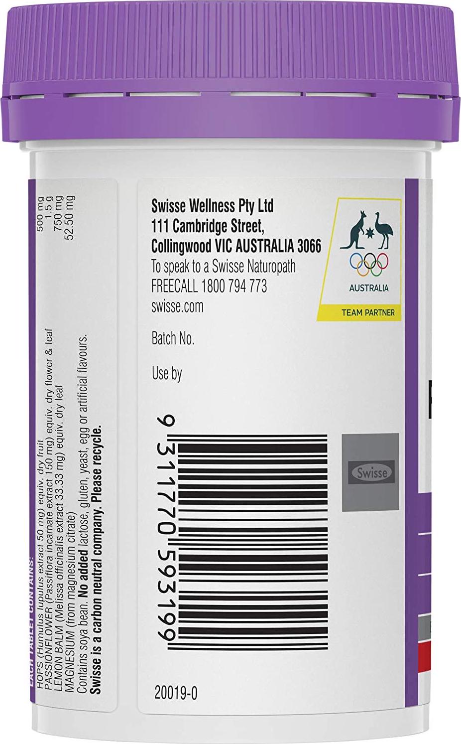 Swisse Ultiboost Relax and Sleep 60 Tablets