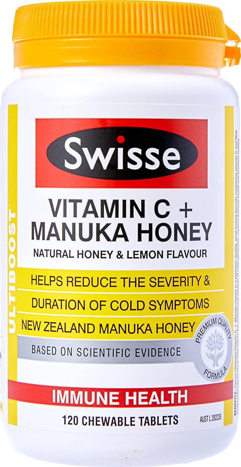 Swisse Ultiboost Vitamin C + Manuka Honey 120 Tablets