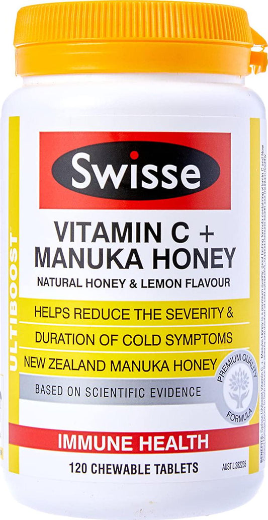Swisse Ultiboost Vitamin C + Manuka Honey 120 Tablets
