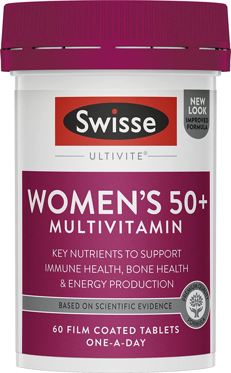 Swisse Ultivite Women's 50+ Multivitamin, 60 Tablets