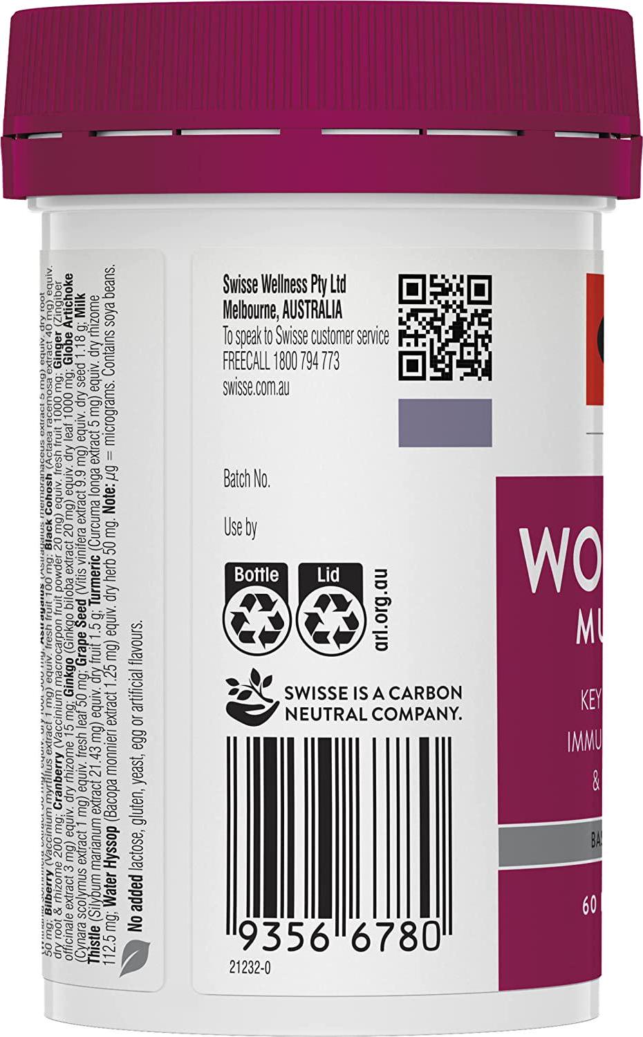 Swisse Ultivite Women's 50+ Multivitamin, 60 Tablets