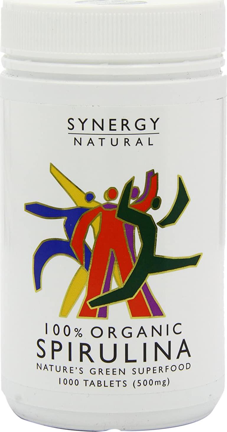 Synergy Natural Organic Spirulina 1000 Tablets 500mg
