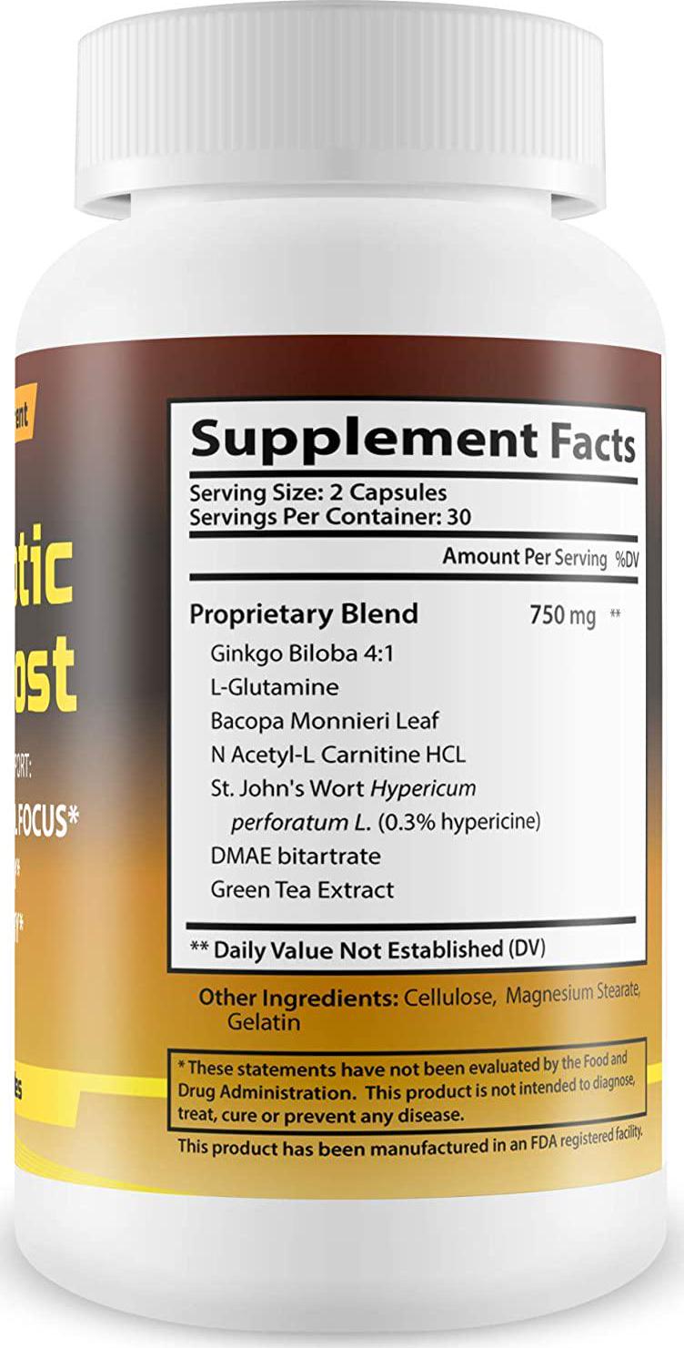 Synoptic Boost - Helps Support: Mental Focus, Clarity, Memory and Natural Energy Levels (30 Capsules)