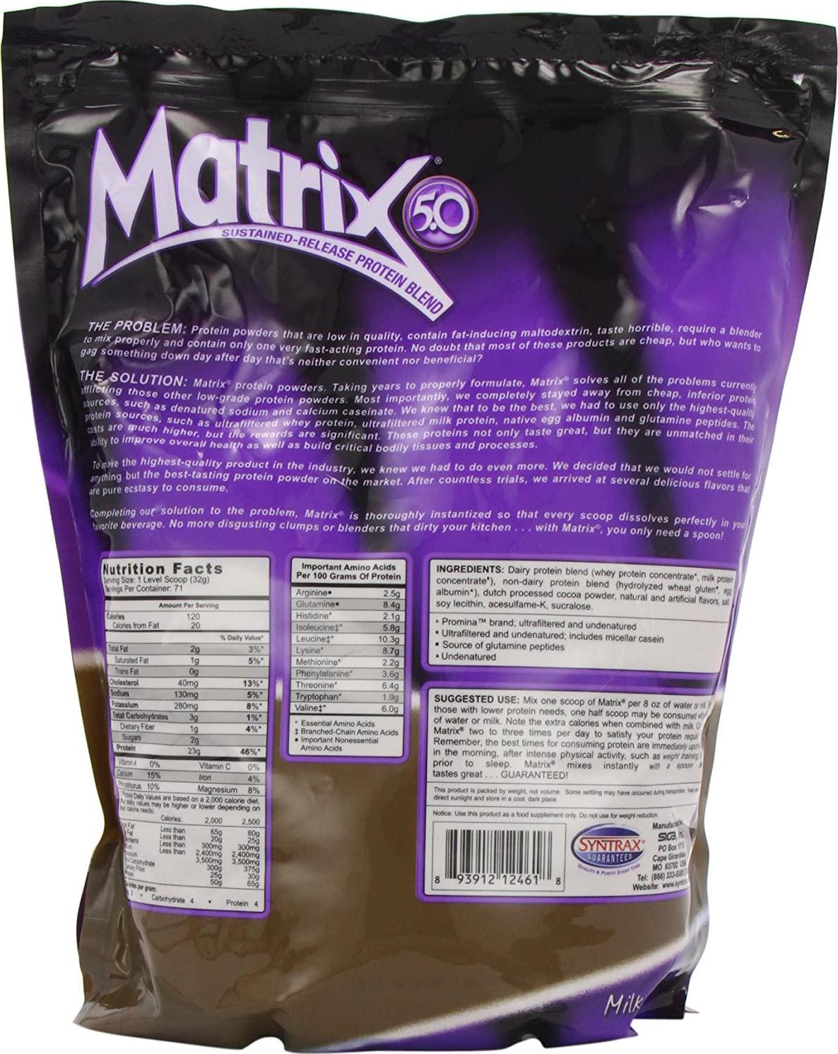 Syntrax Matrix 5, Milk Chocolate Powder, 5 Pounds