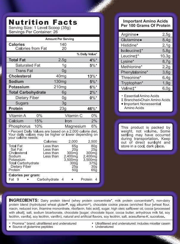 Syntrax Matrix, Native Grass-Fed, Undenatured Whey Protein, Micellar Casein and Egg Albumin with Glutamine Peptides, Smooth Creamy Flavor, Mint Cookie 2lb, Light Brown with Specks, (SM2MT)