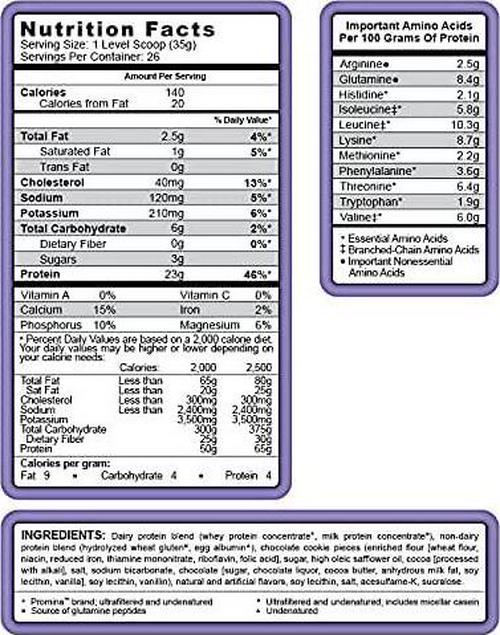 Syntrax Matrix, Native Grass-Fed, Undenatured Whey Protein, Micellar Casein and Egg Albumin with Glutamine Peptides, RBST-Free, Mixes Instantly, Smooth Creamy Flavor, Cookies and Cream, 2 lb, 32 Oz