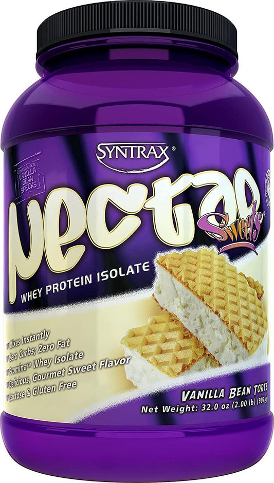 Syntrax Nectar Sweets, Native Grass-Fed Whey Protein Isolate, Mixes Instantly, Vanilla Bean Torte, 32 Ounce