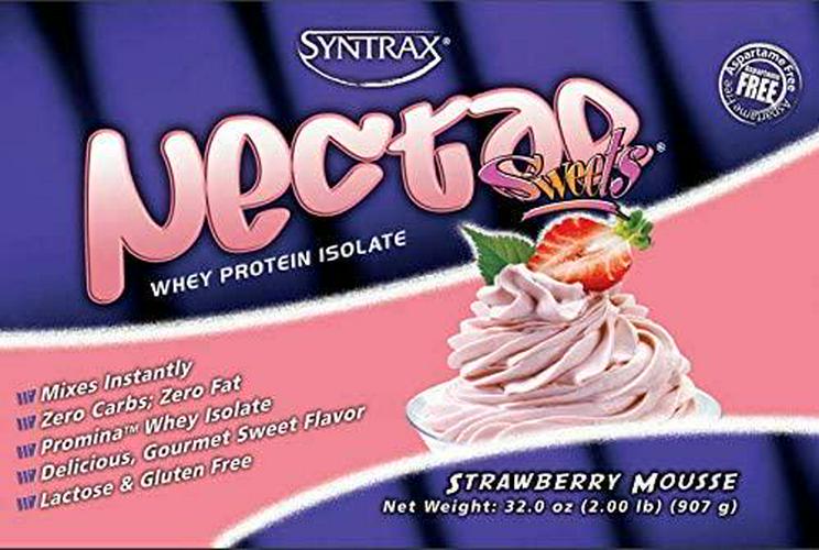 Syntrax Nectar Sweets Native Grass-Fed Whey Protein Isolate, Strawberry Mousse, 2 Pound (Pack of 1), 32 Oz