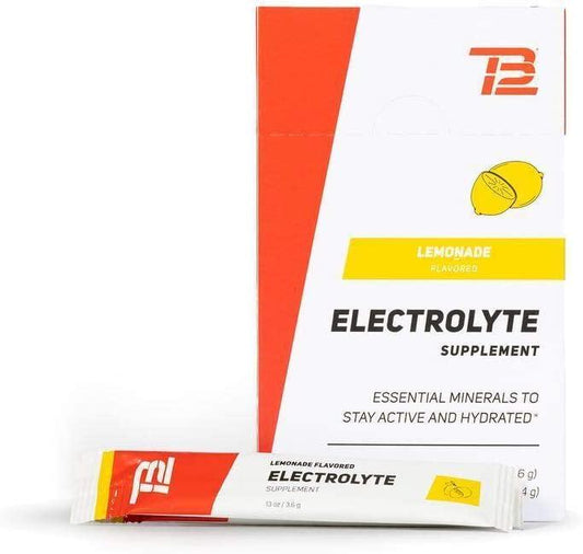 TB12 Electrolyte Supplement Powder for Fast Hydration by Tom Brady - Natural, Easy to Mix Powder. Low Sugar, Low Calorie, Dairy Free, Vegan. Magnesium, Sodium, Potassium, Zinc. (Lemon Flavor)