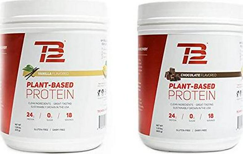 TB12 Protein Bundle | Pea Protein, Chocolate and Vanilla Plant Based Protein - Vegan, 1g Net Carb, Non-GMO, Dairy-Free, Sugar-Free (18 Servings / 1.33lbs)